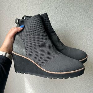 Eileen Fisher Gray Wedge Ankle Boots